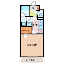 阿倉川駅 徒歩9分 3階の物件間取画像